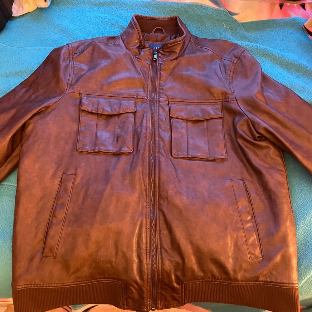 Men’s Apt 9 Brown Leather (faux) Jacket